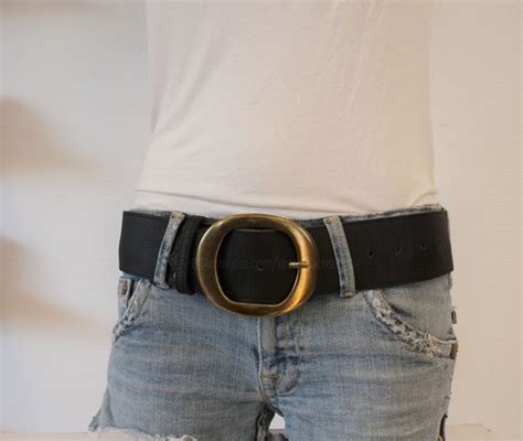 Ceinture Devotion en cuir lux en Noir pour femme 